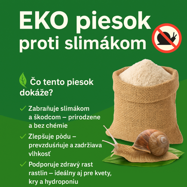 EKO piesok proti slimákom – prírodné riešenie pre vašu záhradu